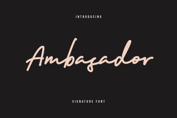Ambasador Font for Handmade Creations