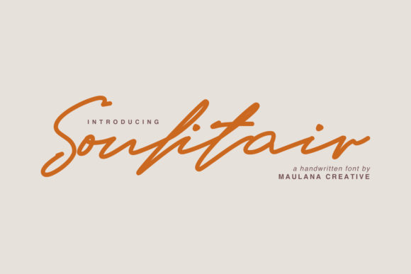Soulitair: Luxurious Handwritten Font